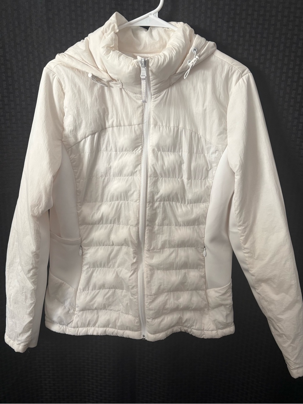 Calvin Klein Women's White Quilted Hooded Puffer Jacket